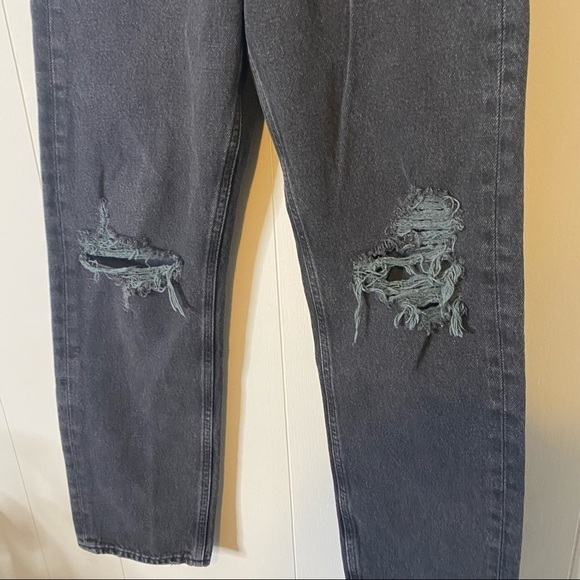 Agolde Jeans 90’s Mid Rise Loose Fit Jeans in Smokestack Washed Black 23 - Picture 5 of 13